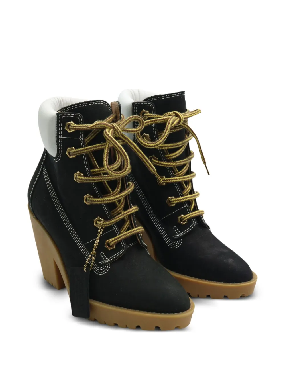 Maison Margiela Leren veterlaarzen - Zwart