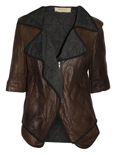 Marni Pre-Owned diamond-quilted leather jacket