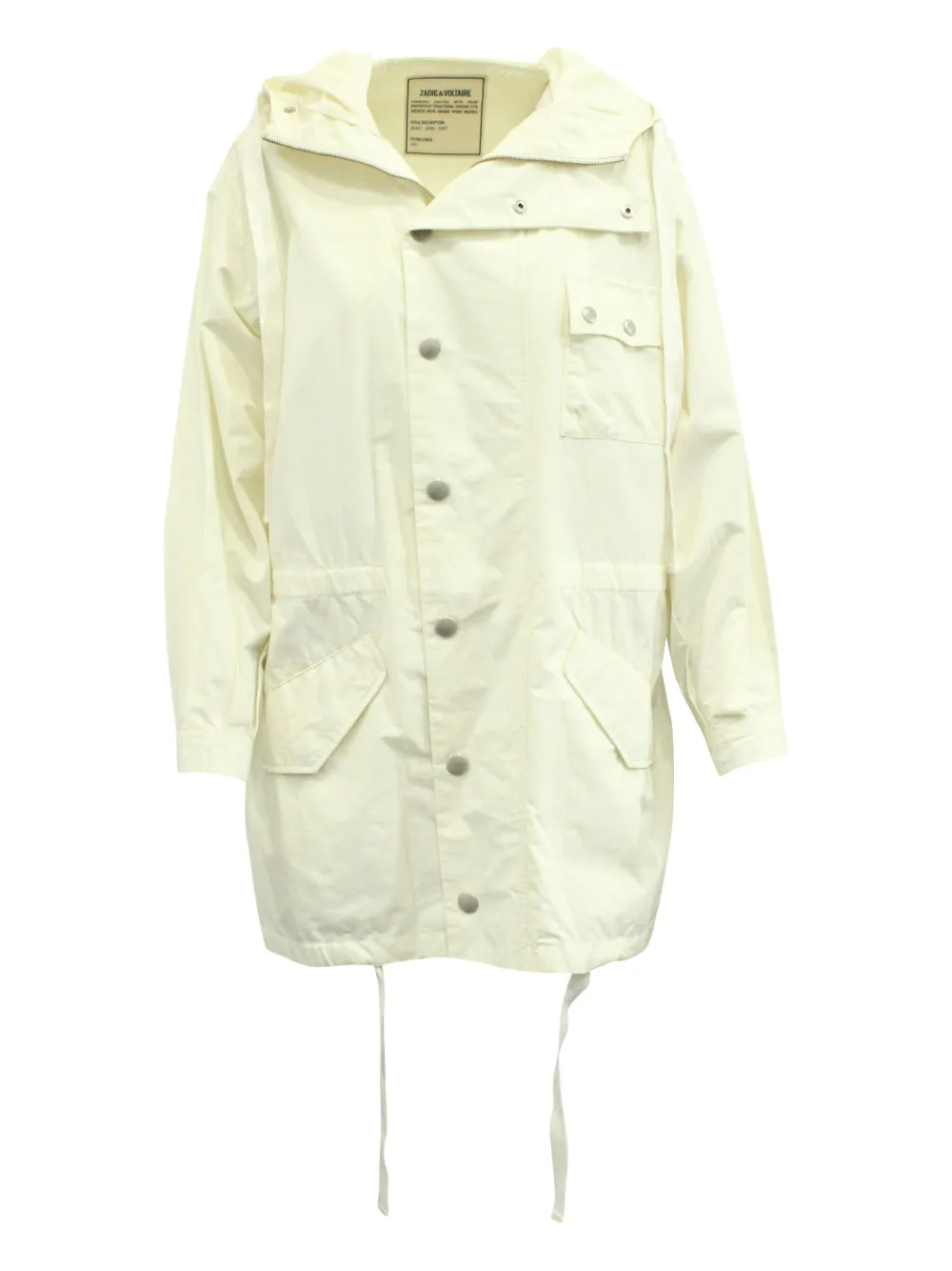 Zadig&Voltaire hooded snap-fastening jacket | Neutrals | Image 1