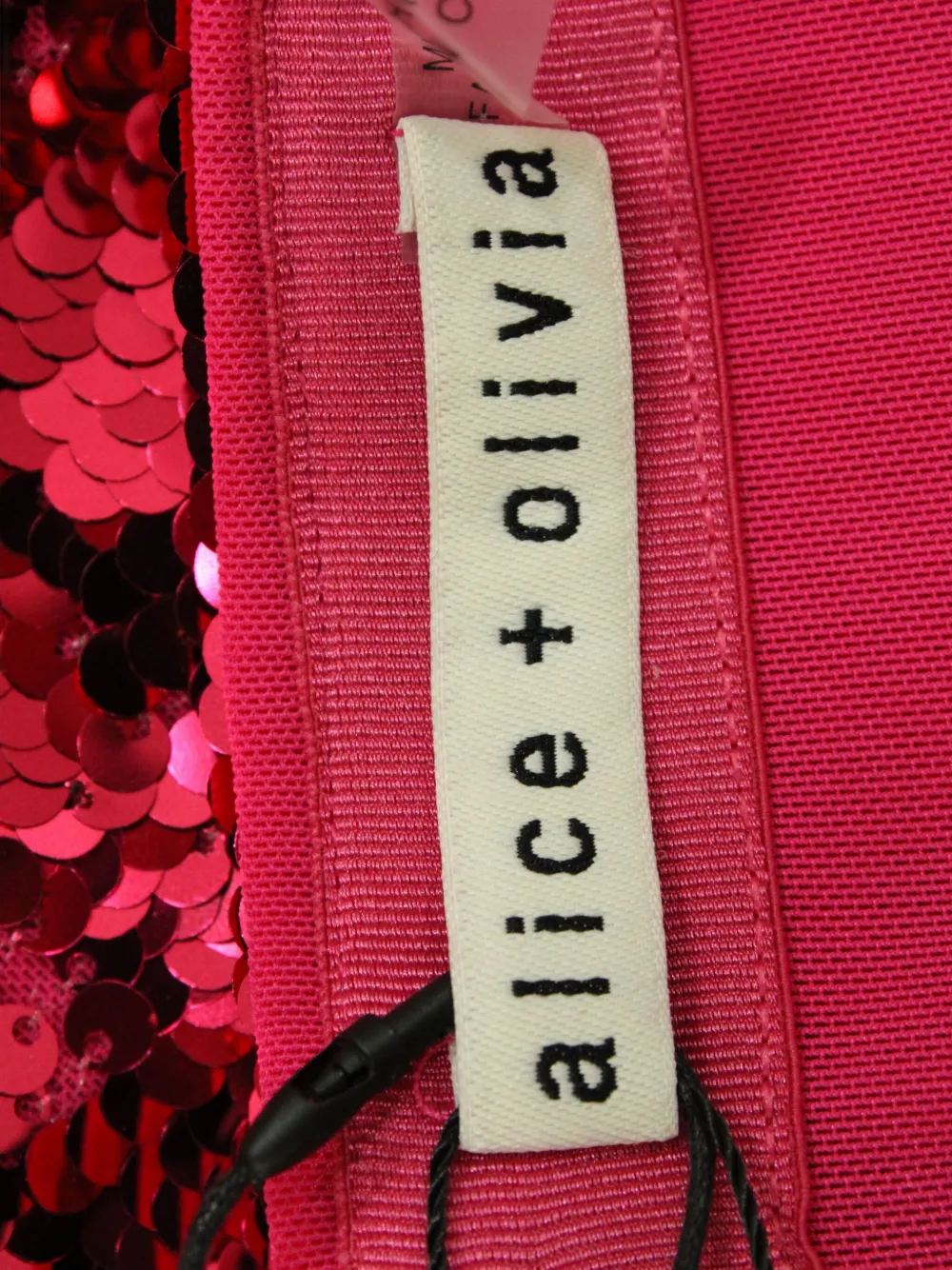 Pre-owned Alice And Olivia Sequin Pencil Midi Skirt In Pink