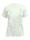 Comme Des Garçons ruffle-detail T-shirt - White