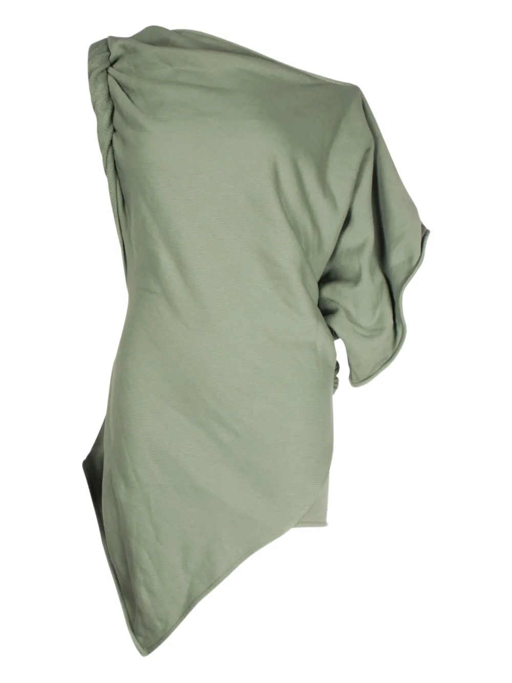 Pre-owned Attico Draped Asymmetric T-shirt In Green