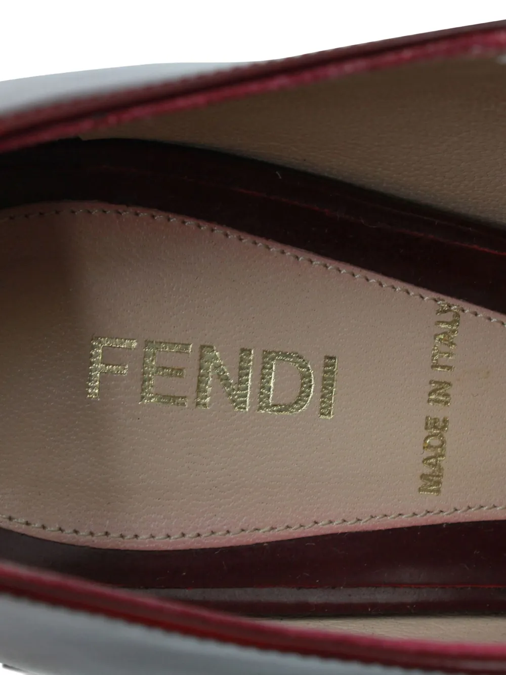 Pre-owned Fendi Cut-out Peep-toe Ankle Boots In Red