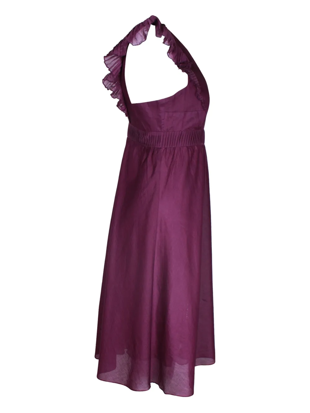 Pre-owned Vanessa Bruno Ruffle Dress In Purple