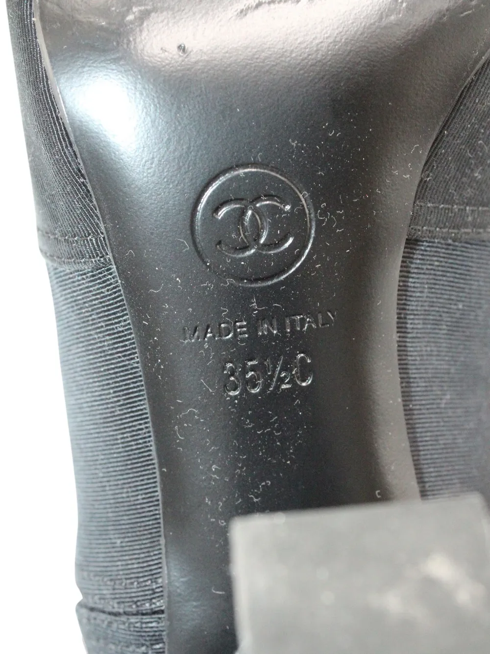 Pre-owned Chanel Velvet Lace-up Sandals In Black