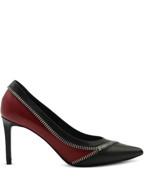Saint Laurent Pre-Owned 80mm two-tone zipper detail pumps