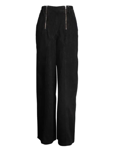 Self-Portrait stitch-detail jeans