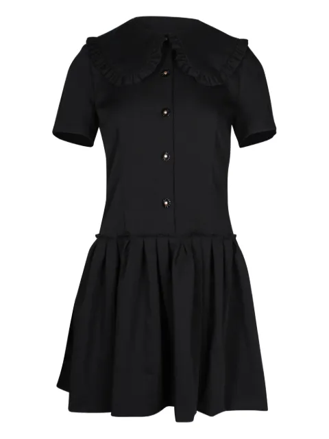SANDRO Peter Pan collar pleated mini dress
