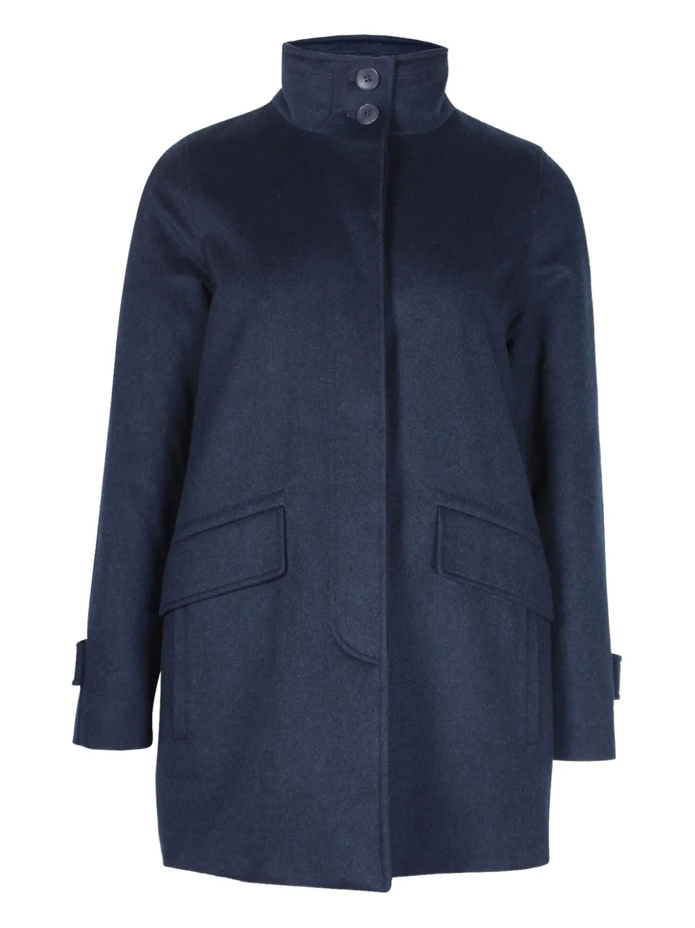 Loro Piana Pre-Owned funnel-neck cashmere coat | Blue | Image 1