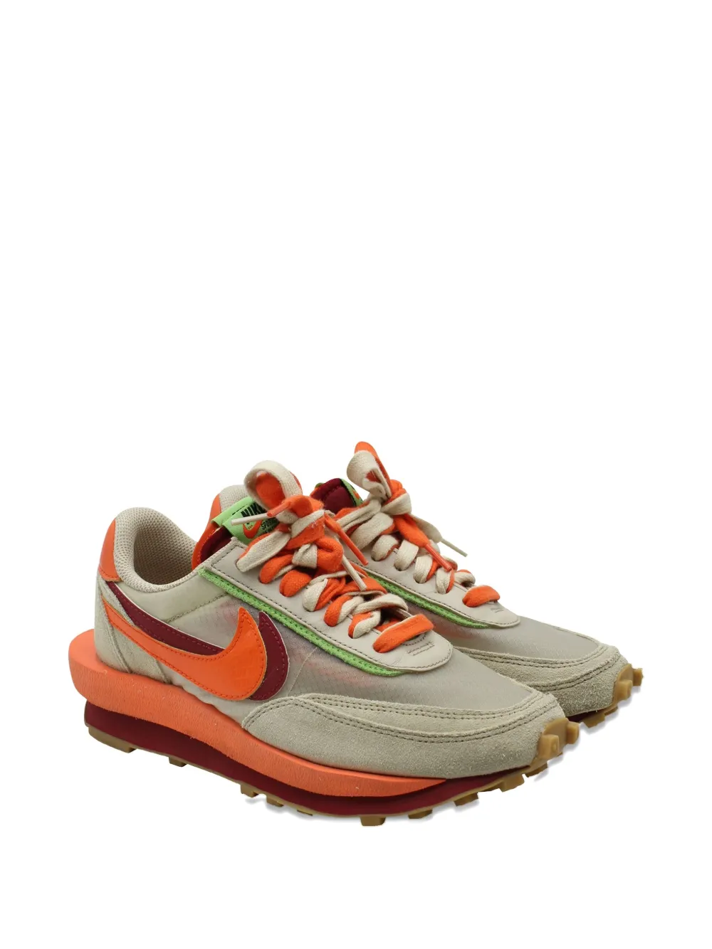 Nike Vintage x sacai x CLOT LDWaffle Net Orange Blaze sneakers - Oranje