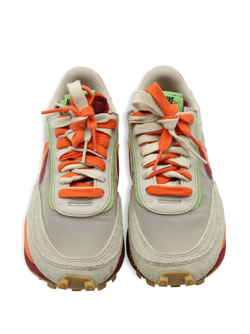 Pre-owned Nike Vintage X Sacai X Clot Ldwaffle "net Orange Blaze" Sneakers