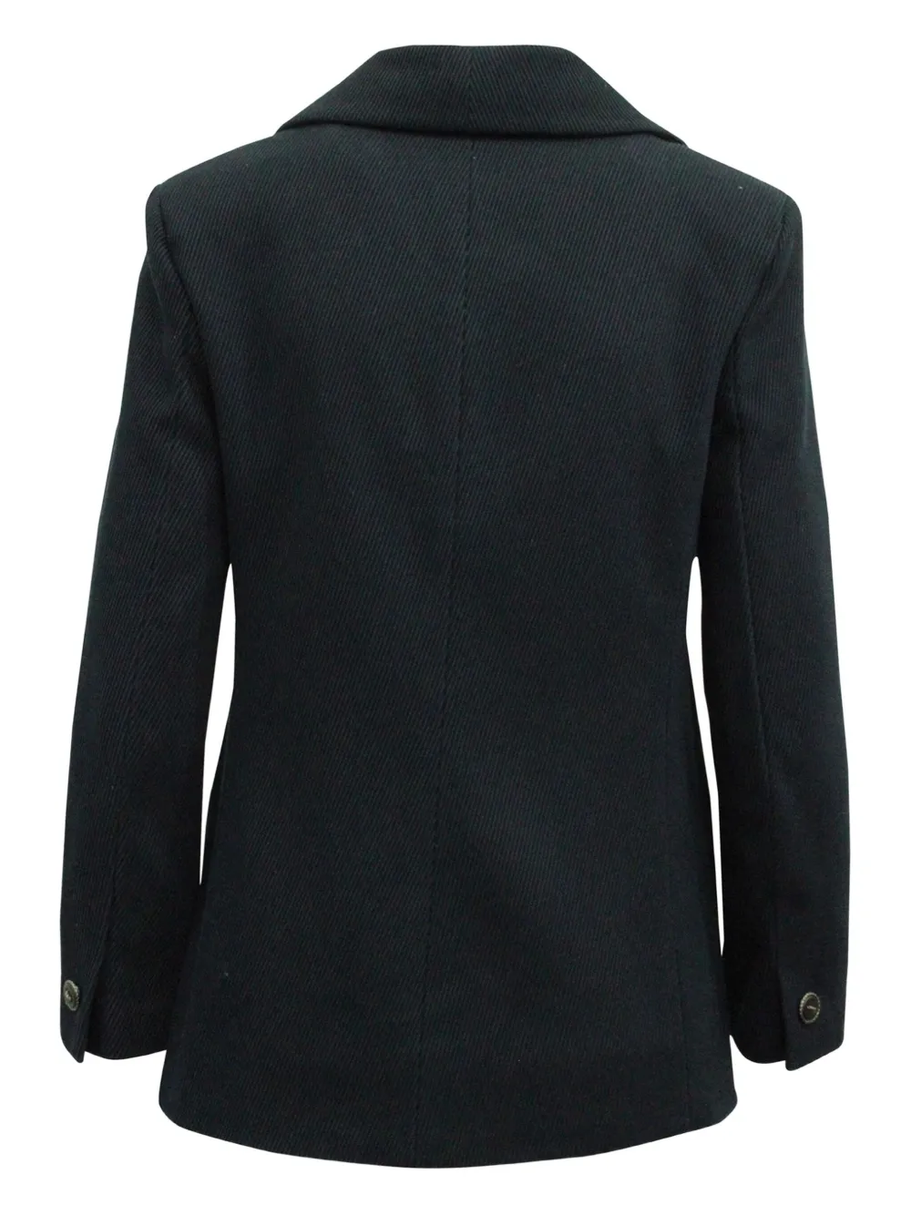 Pre-owned Chanel Buttoned Wool Blazer In Blue