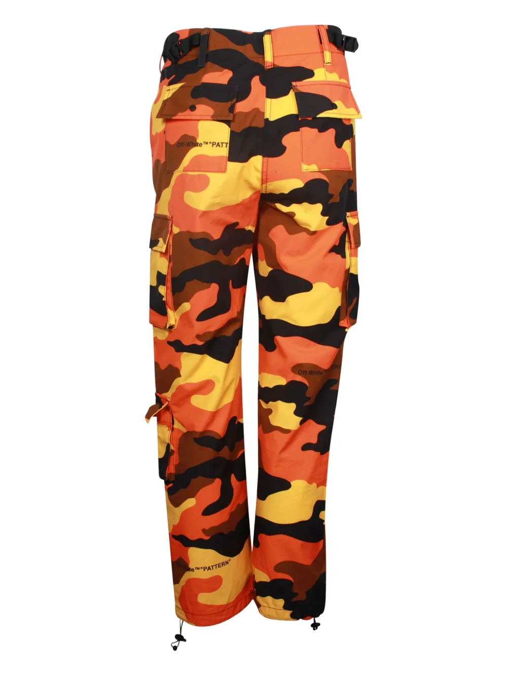 Pre-owned Off-white Camouflage-print Cargo Pants In Orange