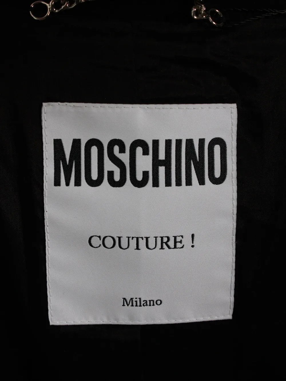 Pre-owned Moschino Painted-trim Cady Blazer In Black