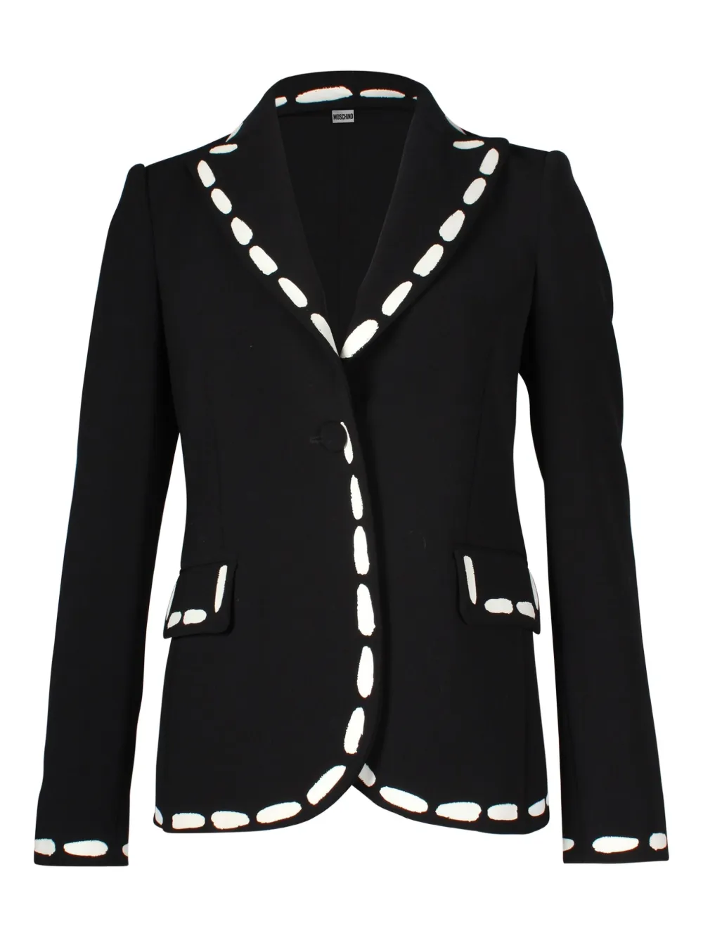 Moschino painted-trim cady blazer | Black | Image 1