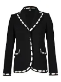 Moschino painted-trim cady blazer - Black