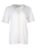 Balenciaga Pre-Owned fringe-trim V-neck top - White