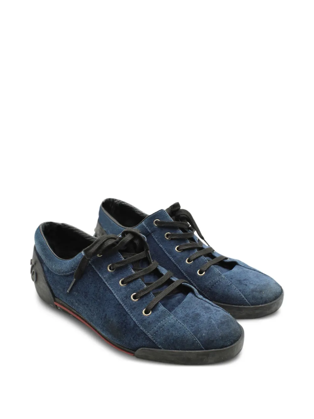 Gucci Pre-Owned suede logo-embossed sneakers | Image 2