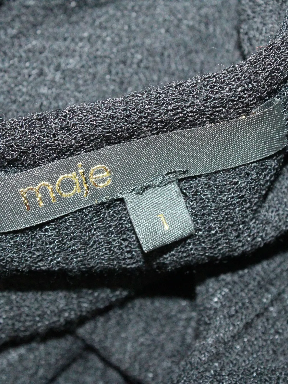 Pre-owned Maje V-neck Top In Black