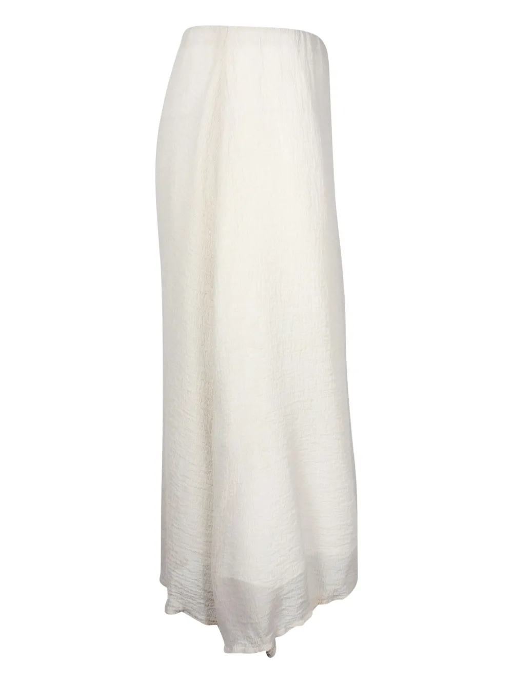 Pre-owned Mansur Gavriel Textured Midi Skirt In White