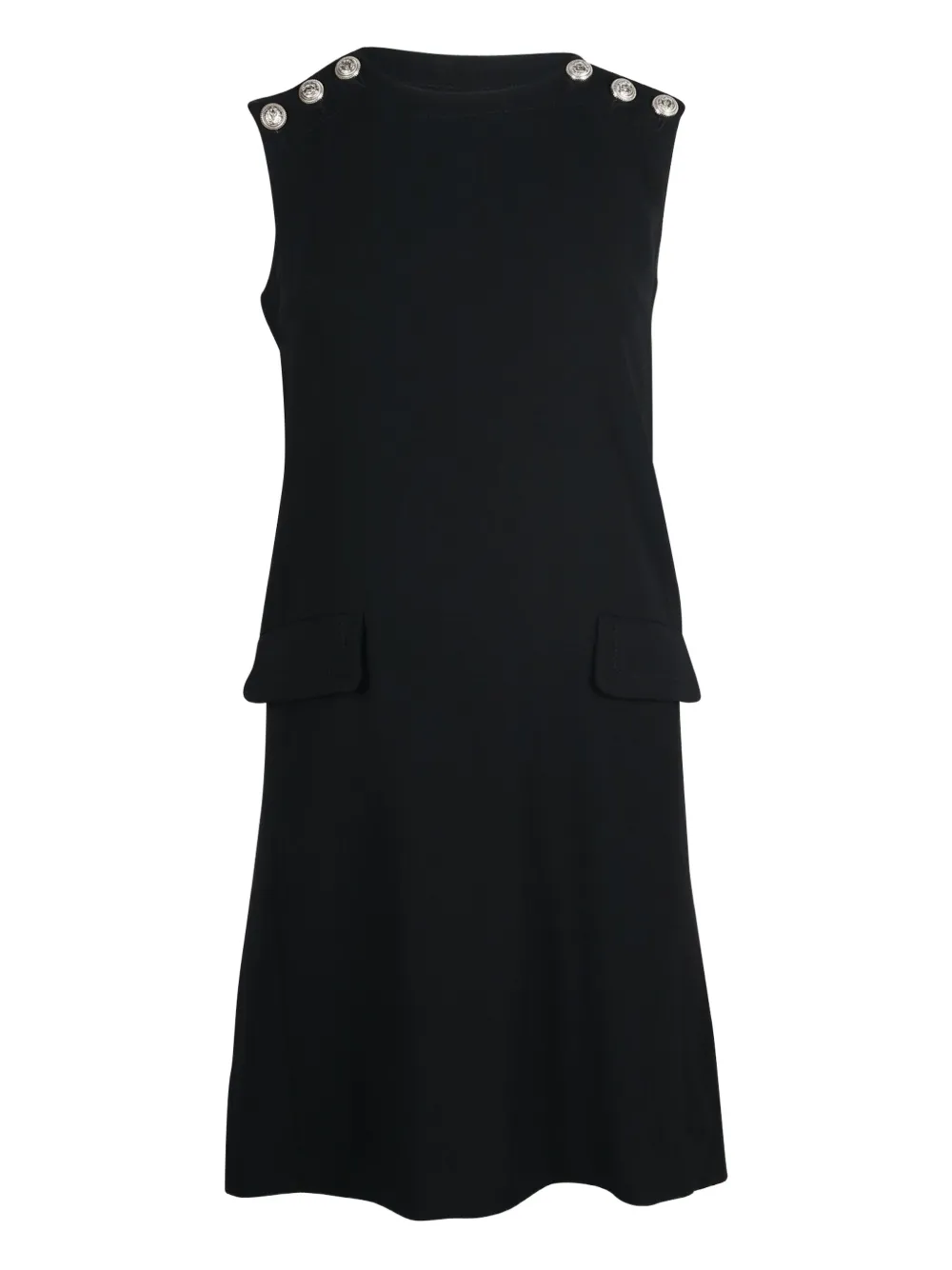 Claudie Pierlot button-detail flap-pocket dress | Black | Image 1