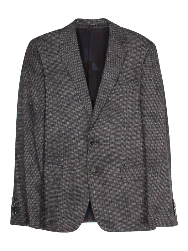 ETRO ジャケット　グレー　サイズ40 さ10 Etro Vintage フローラル ジャカード スーツ | グレー | FARFETCH JP