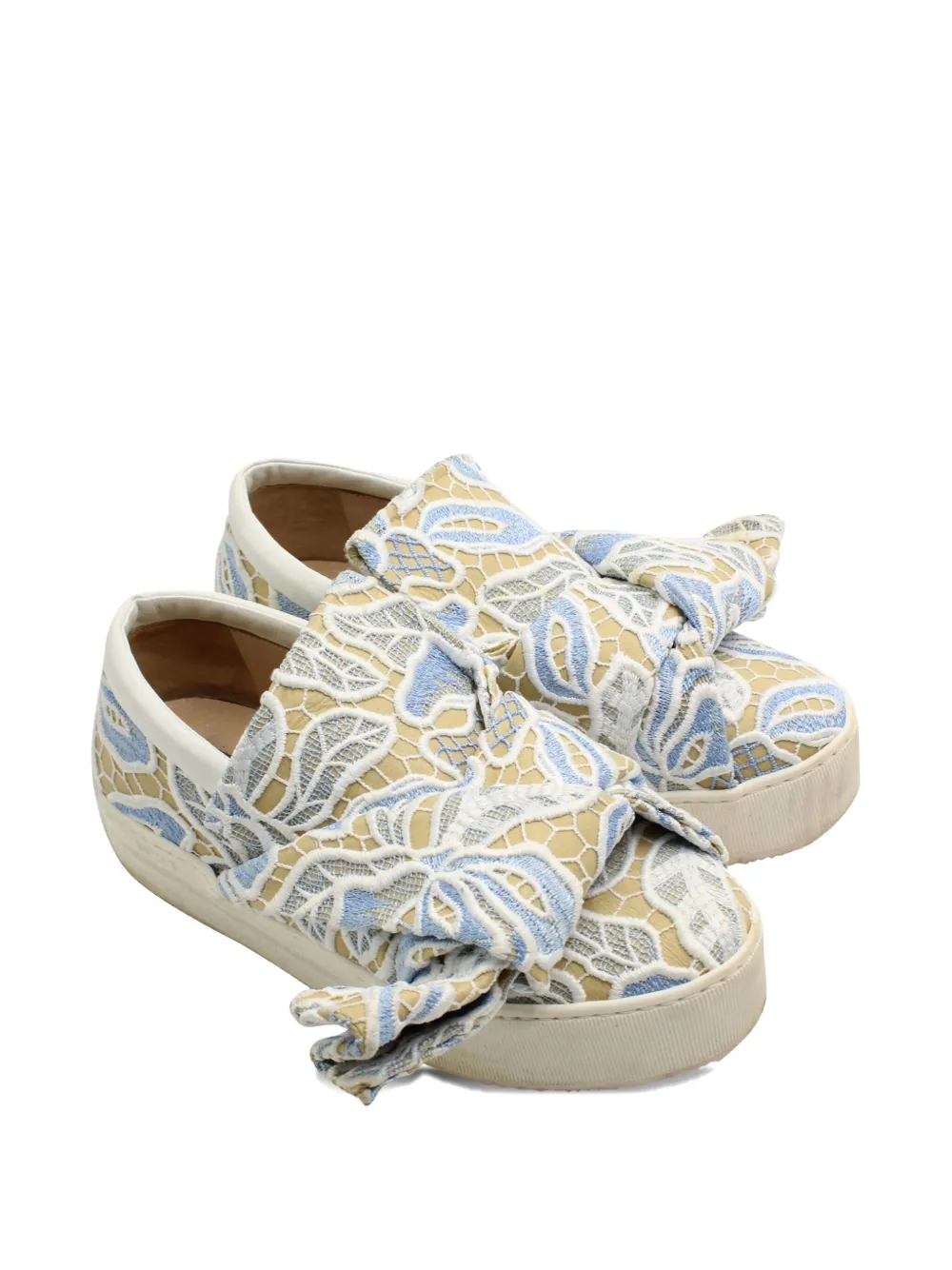 Nº21 knot-detail lace sneakers - Beige