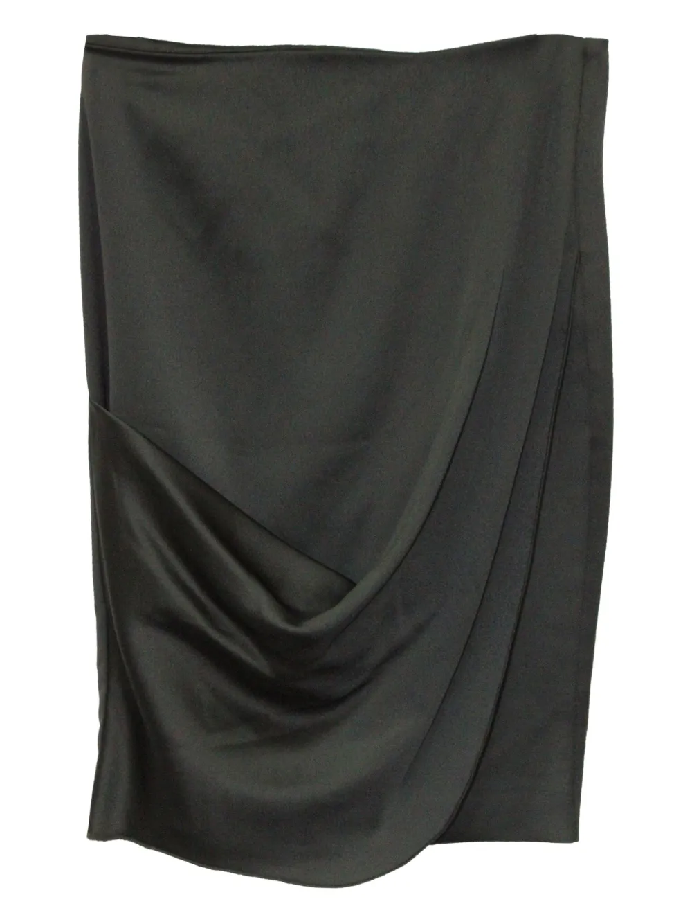Emporio Armani Pre-Owned draped pencil midi skirt | Black | Image 1
