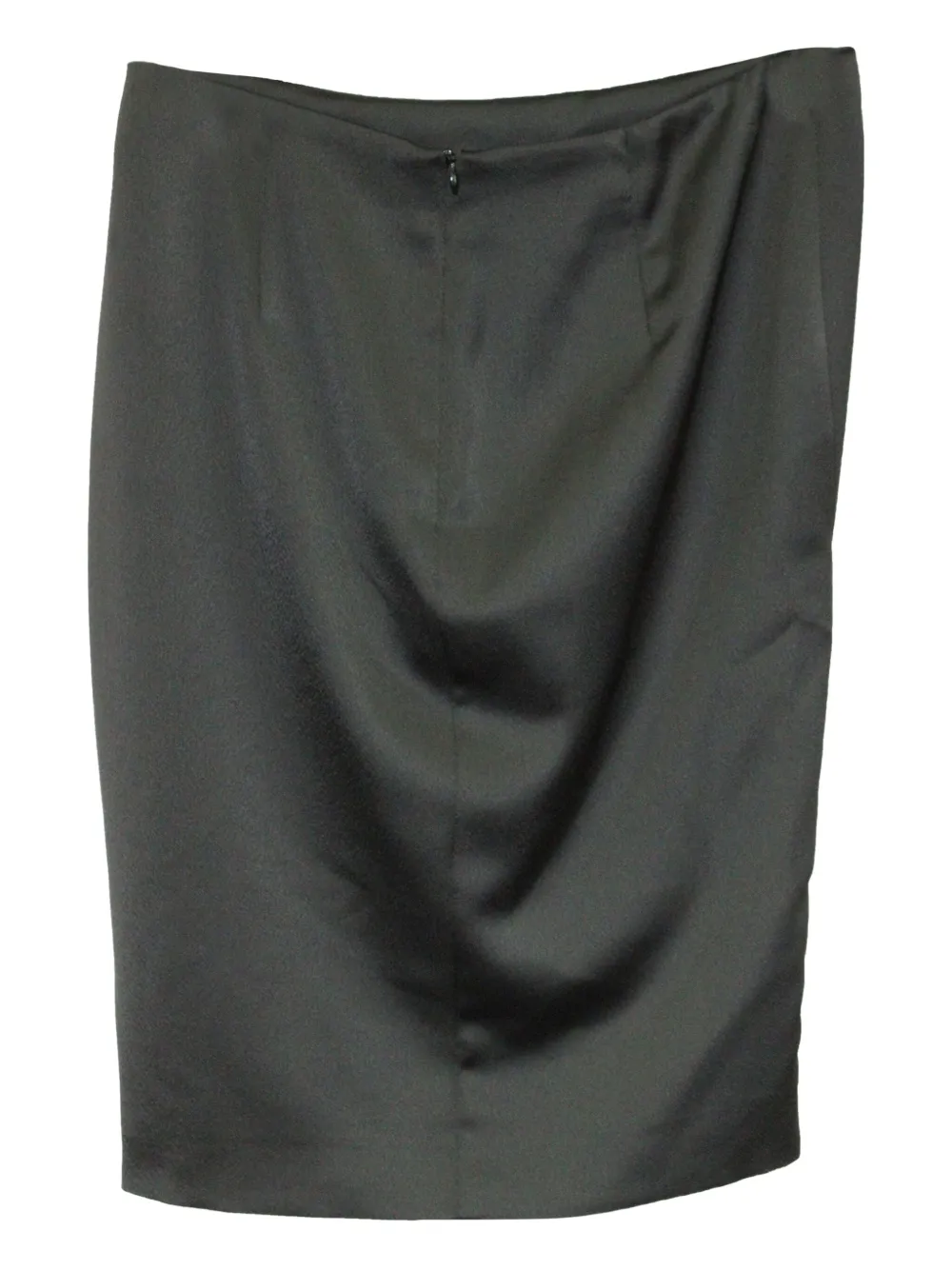 Emporio Armani Pre-Owned draped pencil midi skirt - Zwart