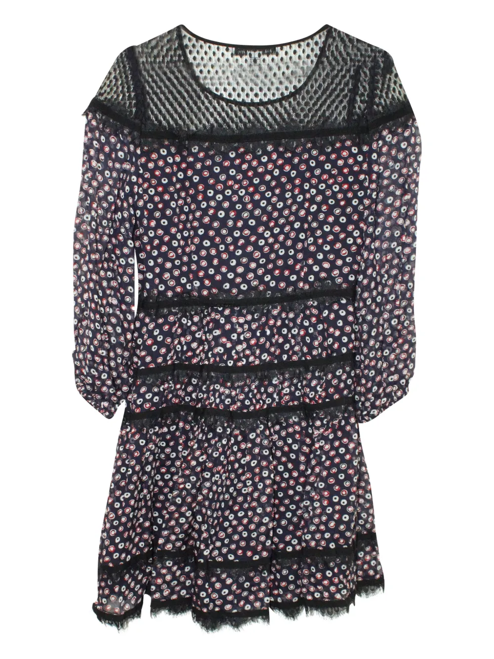 Pre-owned Dvf Vintage Jamie Midi Dress In Blue