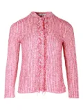 Prada Pre-Owned tweed fringe cardigan - Pink
