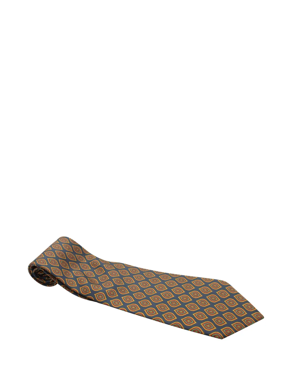 Pre-owned Nina Ricci Patterned Silk Tie In Blue