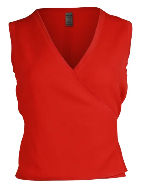 DVF Diane von Furstenberg wrap sleeveless top