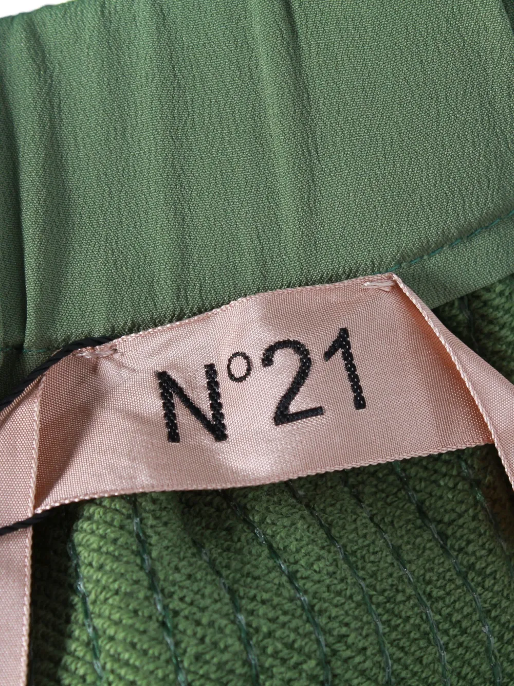 Pre-owned N°21 Sequin Side-pocket Mini Skirt In Green