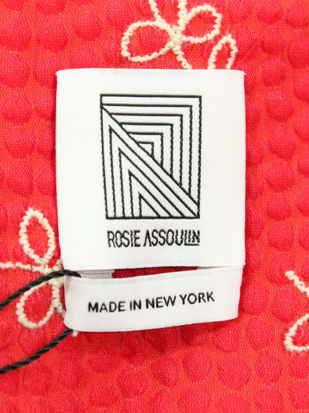 Pre-owned Rosie Assoulin Floral-embroidered Blouse In Red