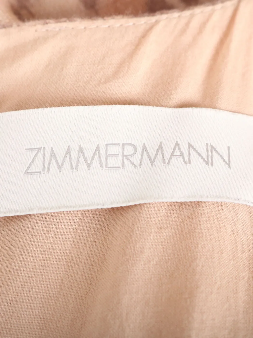 Pre-owned Zimmermann Leopard-print Ruffled Dress In Pink