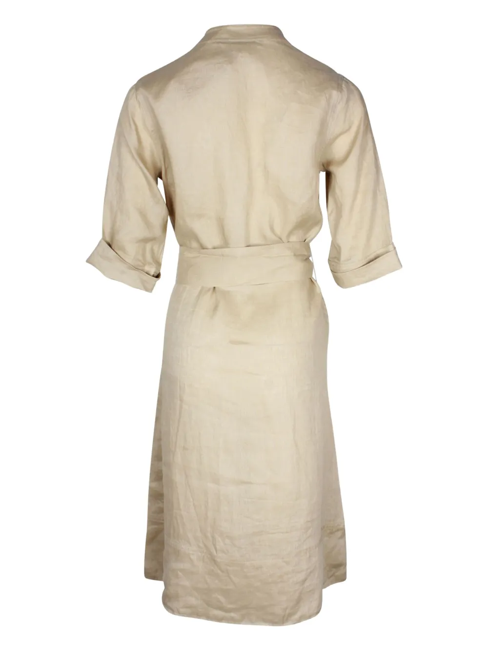 Vanessa Bruno linen/flax belted dress - Beige