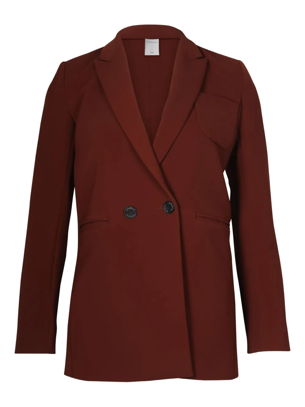 Pre-owned Sandro Double-breasted Blazer In Orange