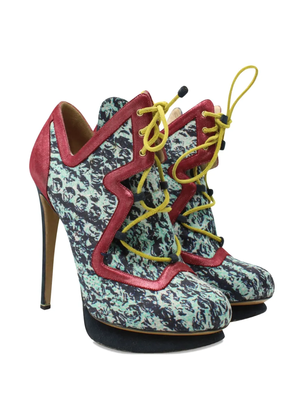 Nicholas Kirkwood lace-up stiletto bootie - Blauw