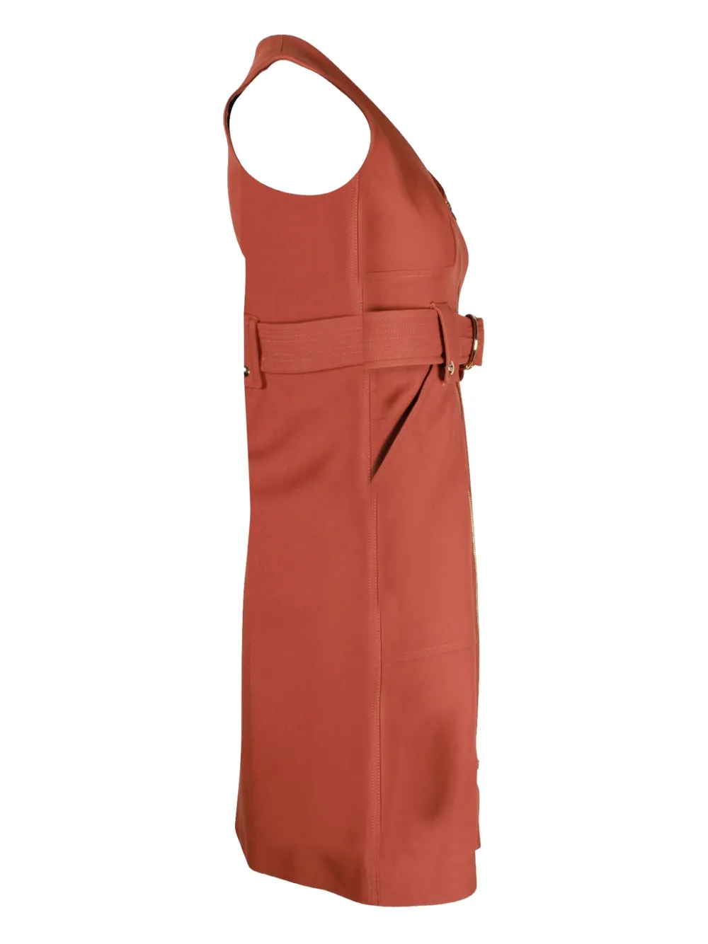 Pre-owned Diane Von Furstenberg Belted Cotton Dress In Brown