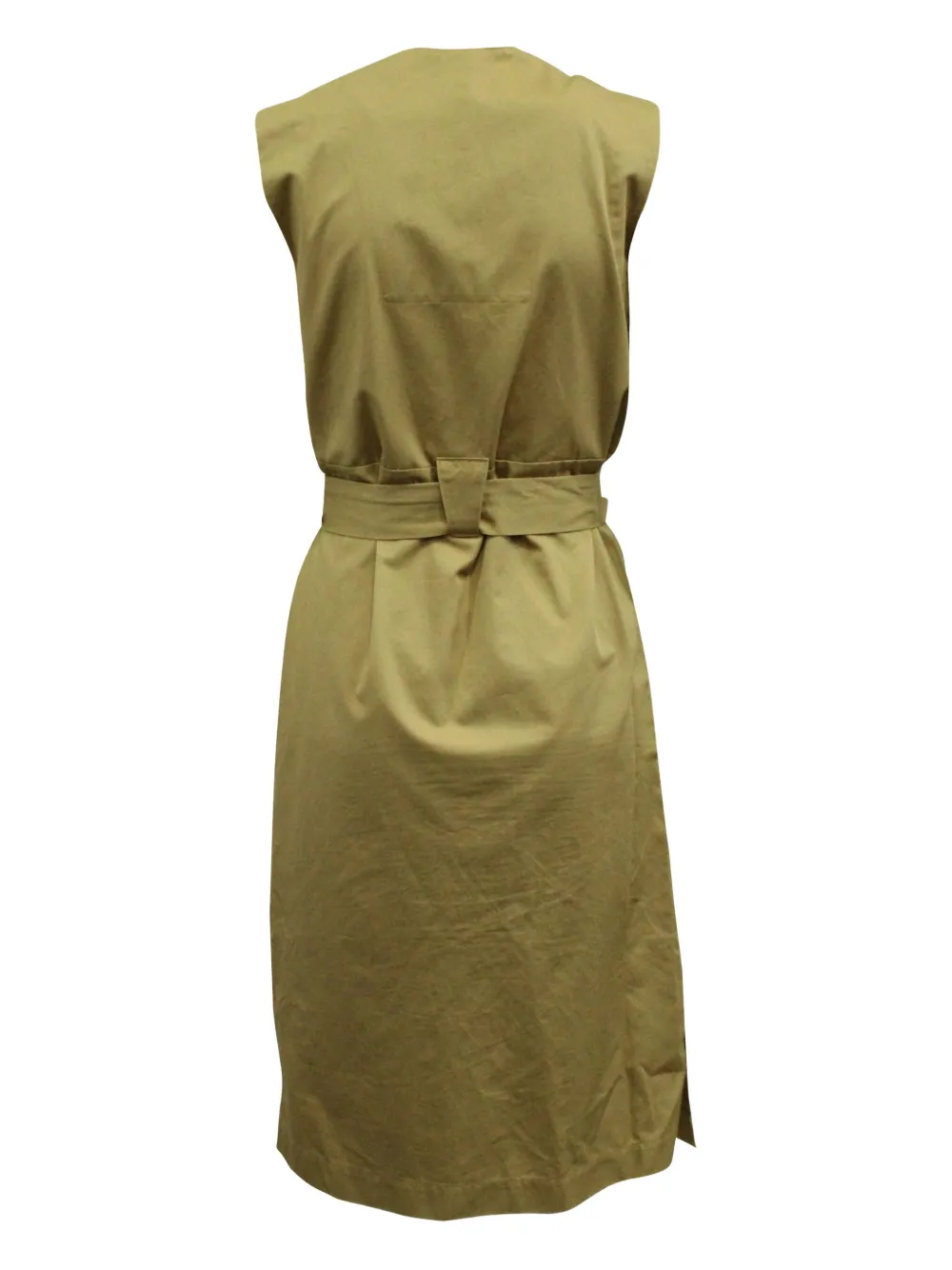 Iris & Ink belted sleeveless midi dress - Groen