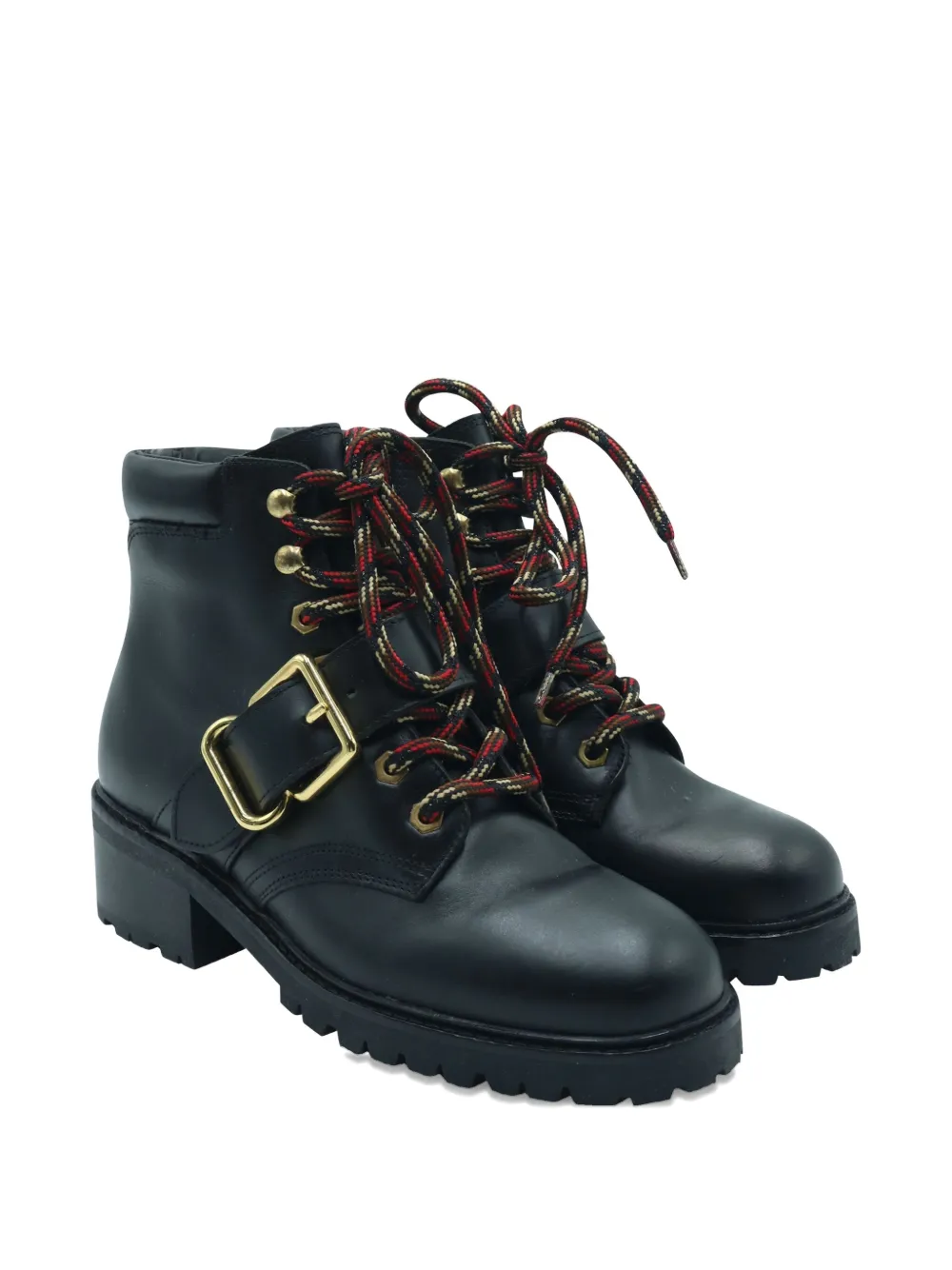 SANDRO buckle lug-sole boots - Zwart