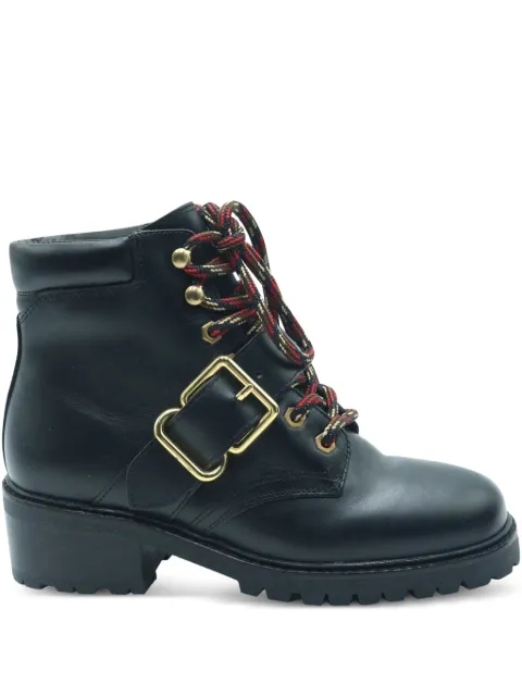 SANDRO buckle lug-sole boots