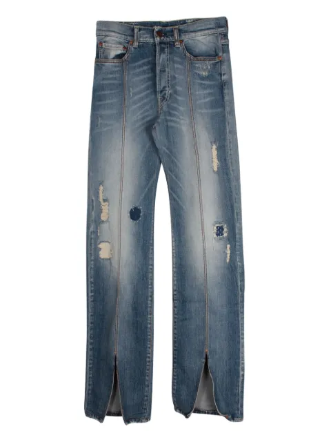 Off-White Pre-Owned distress straight-leg jeans
