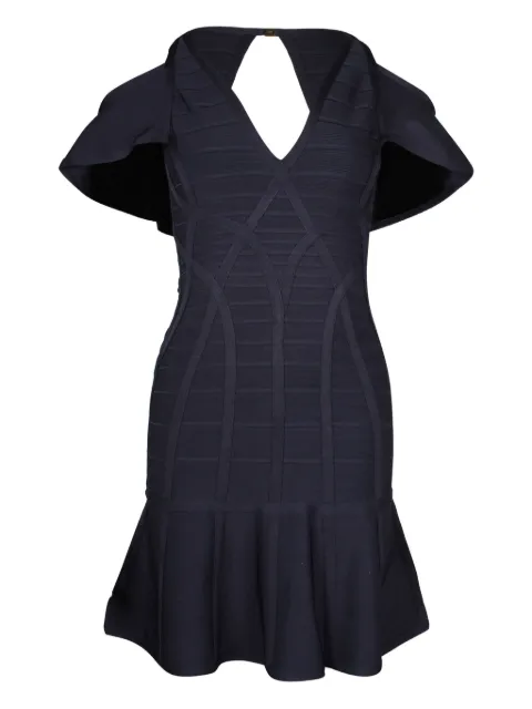 Hervé Léger Pre-Owned bandage flared mini dress
