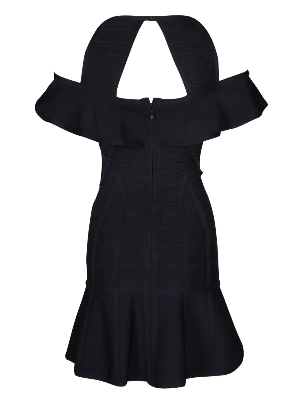 Hervé Léger Pre-Owned bandage flared mini dress - Blauw