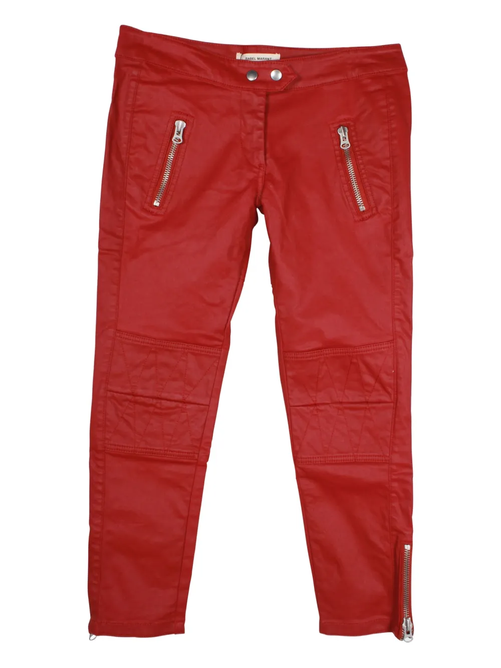 Isabel Marant Vintage x H&M waxed biker jeans | Red | Image 1