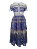 Self-Portrait 2010s lace midi dress - Blue