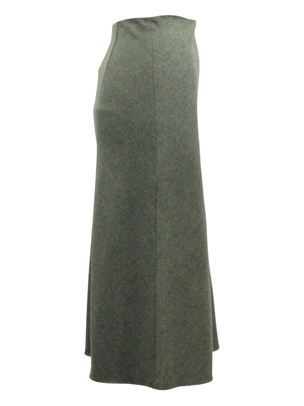Pre-owned Theory High-rise Midi Skirt In Gray