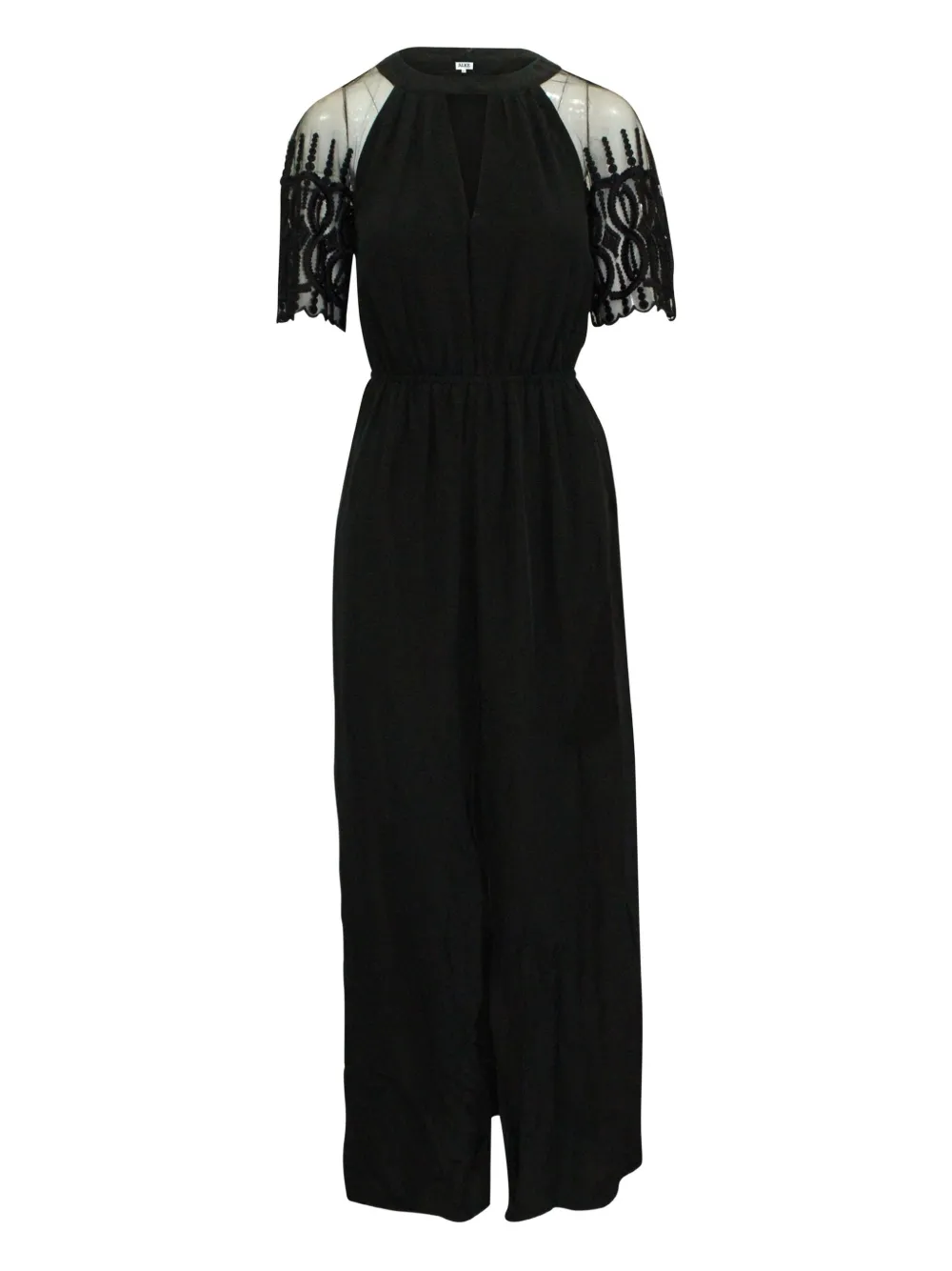 Alice By Temperley lace-sleeve maxi dress - Nero